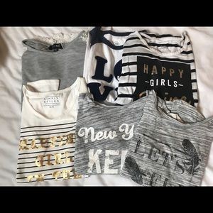 6 girls T-shirts size 10